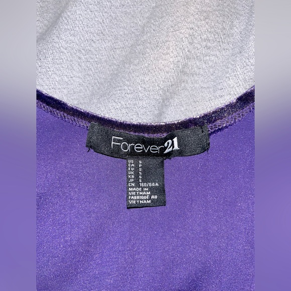 Purple Velvet Mini Dress - Picture 3 of 3